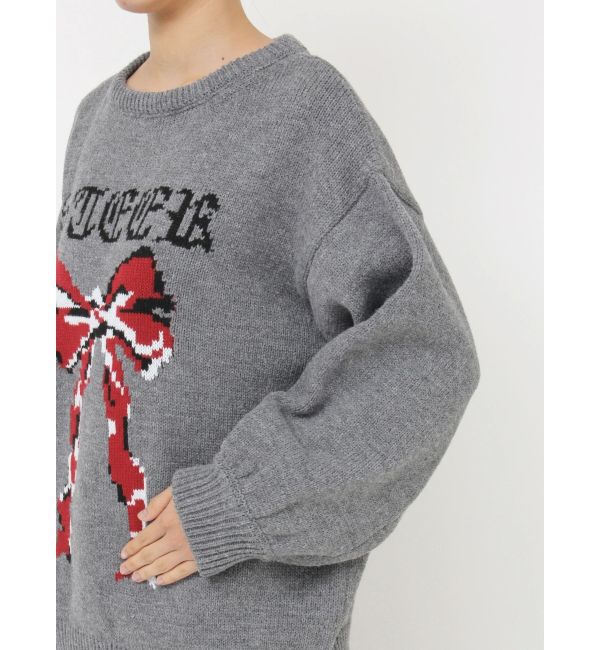 jouetie「リボンジャガードルーズニット」|ニット・セーター|