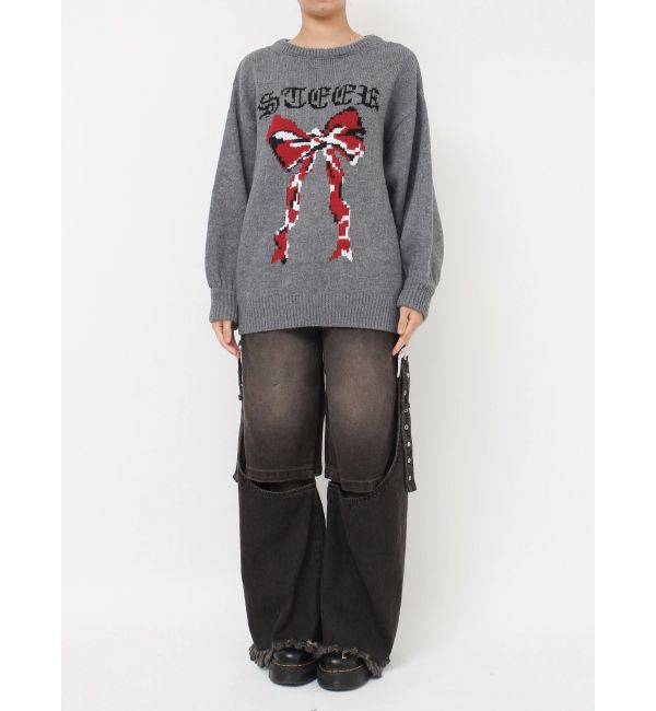 jouetie「リボンジャガードルーズニット」|ニット・セーター|