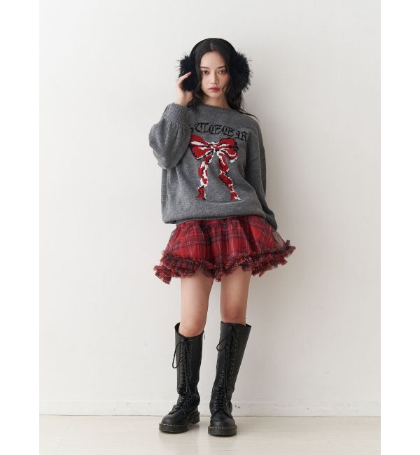 jouetie「リボンジャガードルーズニット」|ニット・セーター|