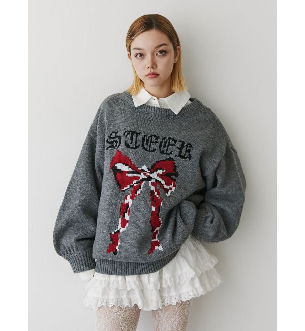 jouetie「リボンジャガードルーズニット」|ニット・セーター|