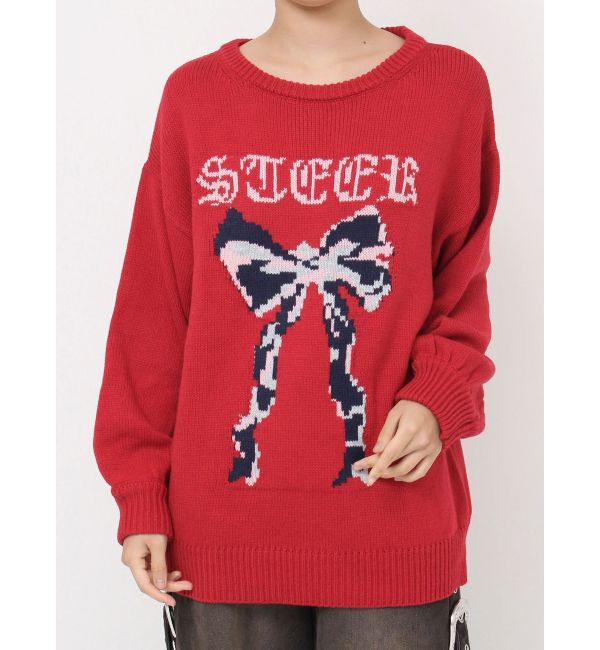 jouetie「リボンジャガードルーズニット」|ニット・セーター|