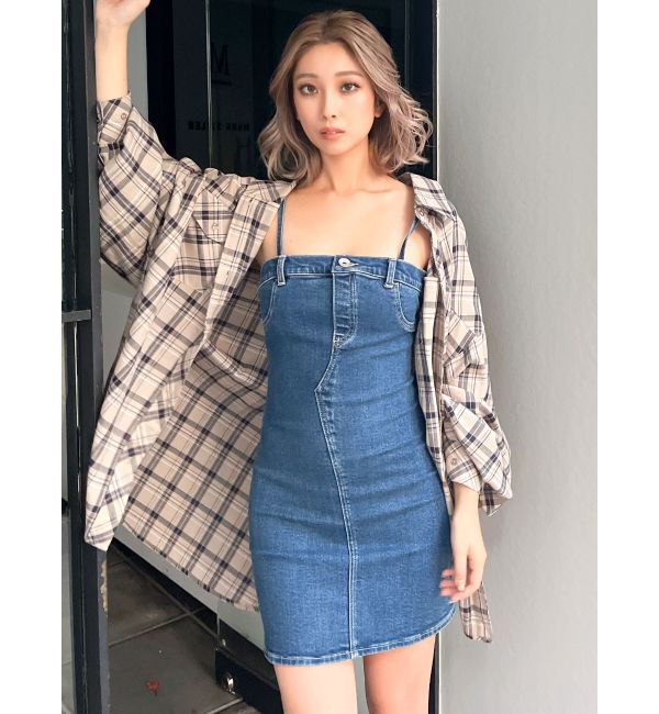 GYDA「BIG checkシャツ」|シャツ・ブラウス|ベージュ