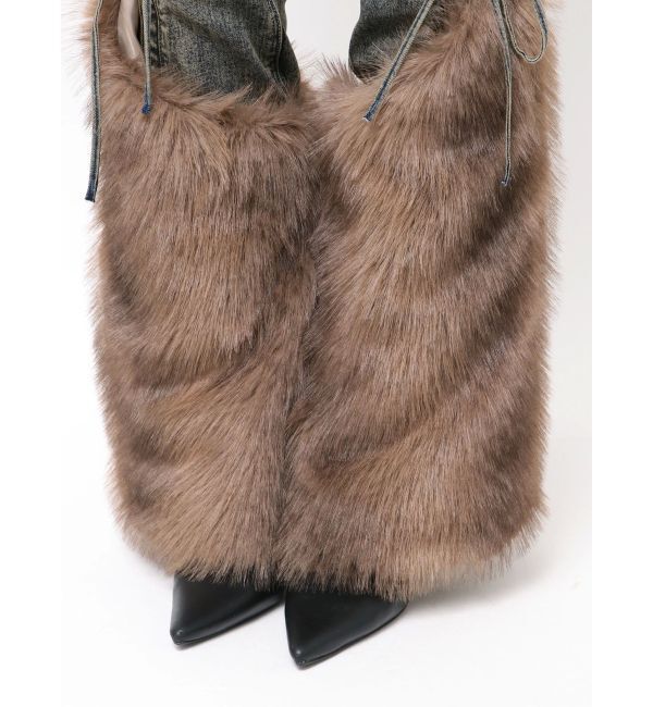 GYDA「ハイウエスト LEG 2WAY ECO FURサイドレースアップフレアデニムパンツ」|デニム|