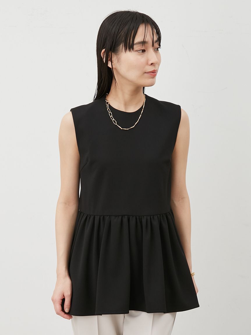 Mila Owen「後あきテールヘムペプラムカットソーブラウス」|シャツ・ブラウス|