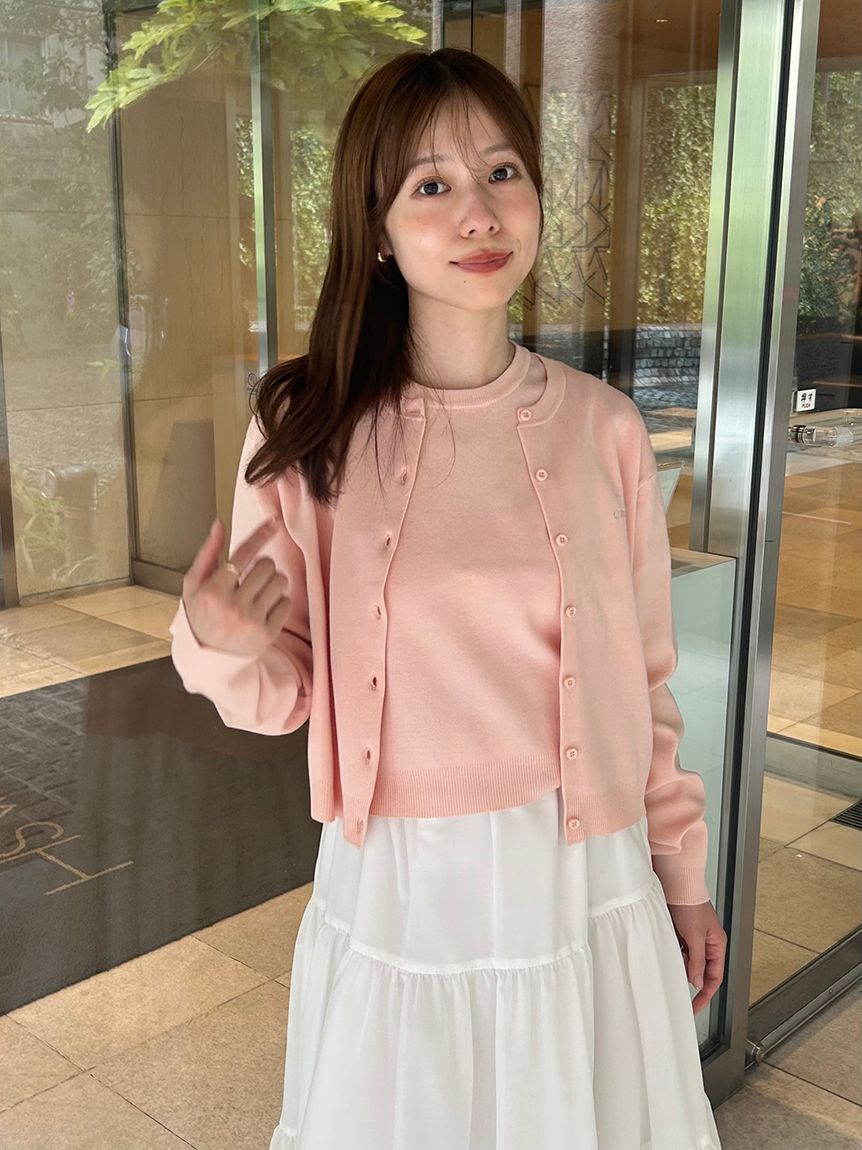 emmi atelier「【限定カラー】emmiロゴアンサンブルニットトップス」|ニット・セーター|