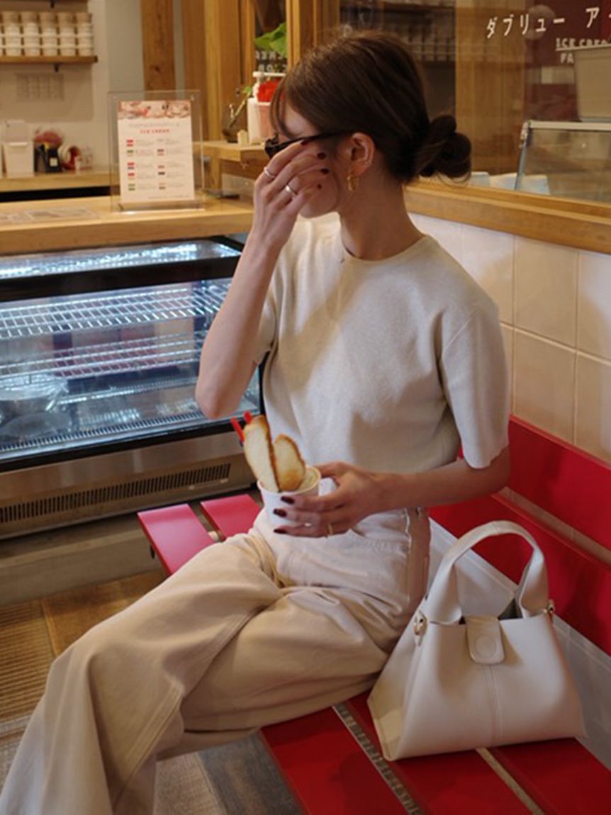 emmi atelier「【限定カラー】emmiロゴアンサンブルニットトップス」|ニット・セーター|