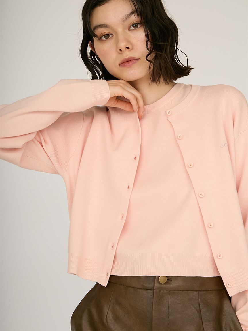 emmi atelier「【限定カラー】emmiロゴアンサンブルニットトップス」|ニット・セーター|