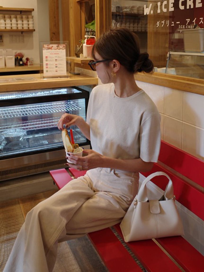 emmi atelier「【限定カラー】emmiロゴアンサンブルニットトップス」|ニット・セーター|