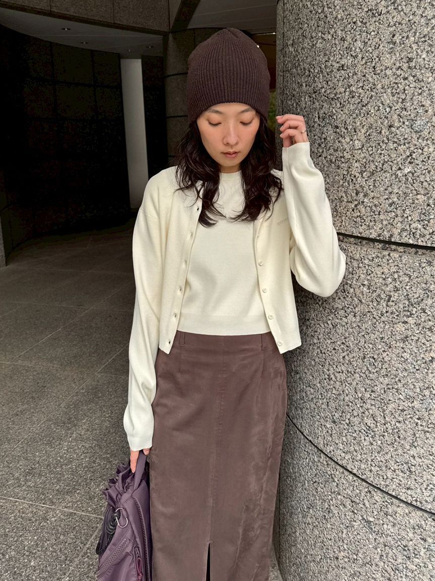 emmi atelier「【限定カラー】emmiロゴアンサンブルニットトップス」|ニット・セーター|