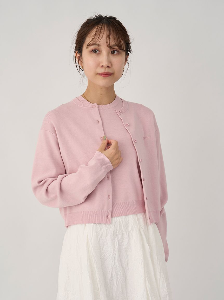 emmi atelier「【限定カラー】emmiロゴアンサンブルニットトップス」|ニット・セーター|