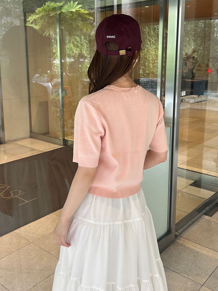 emmi atelier「【限定カラー】emmiロゴアンサンブルニットトップス」|ニット・セーター|