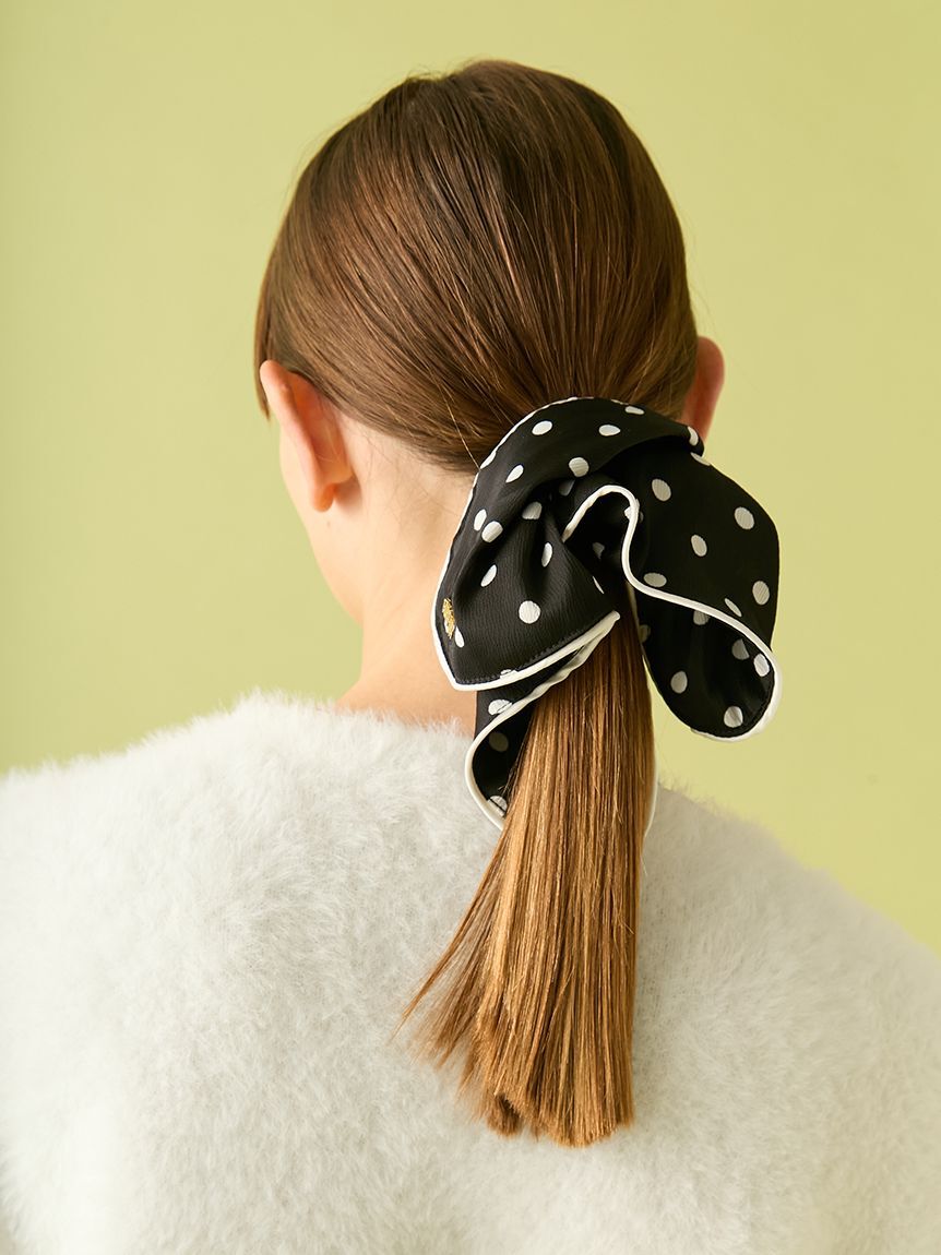 FURFUR「スクエアビッグシュシュ」|ヘアバンド|