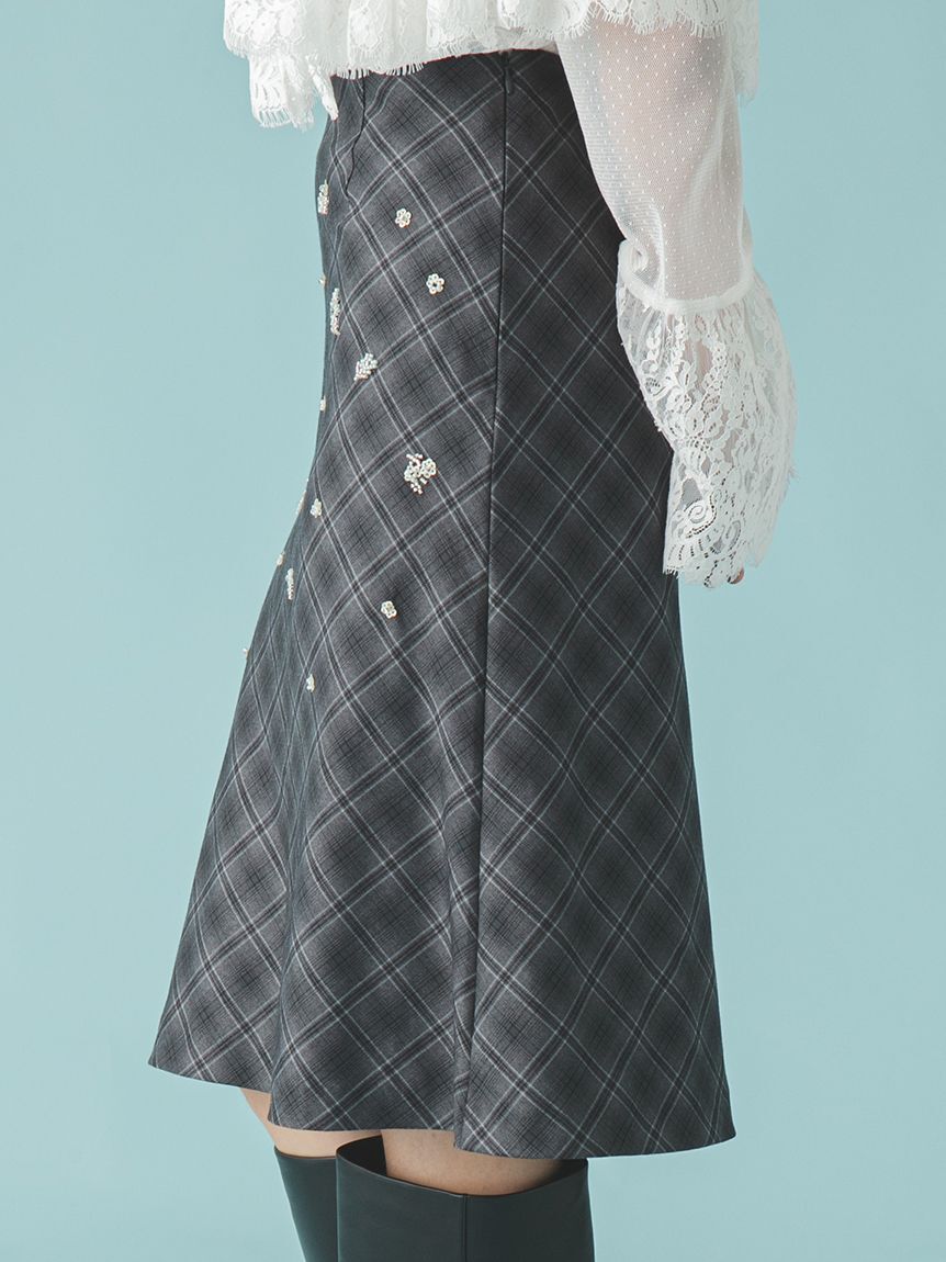 FURFUR「ビーズ刺繍ミディスカート」|スカート|