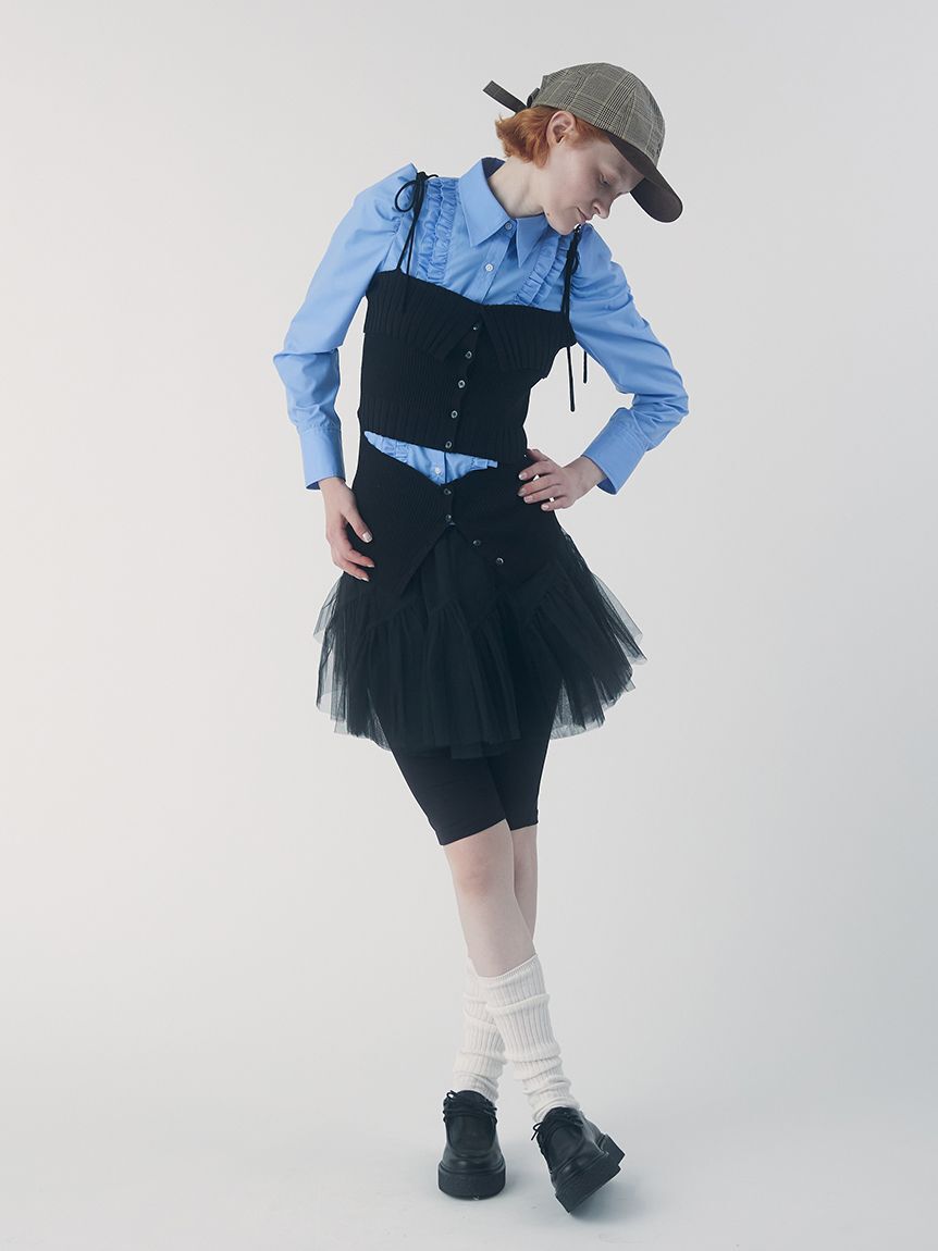 FURFUR「コンパクトパフスリーブシャツ」|シャツ・ブラウス|