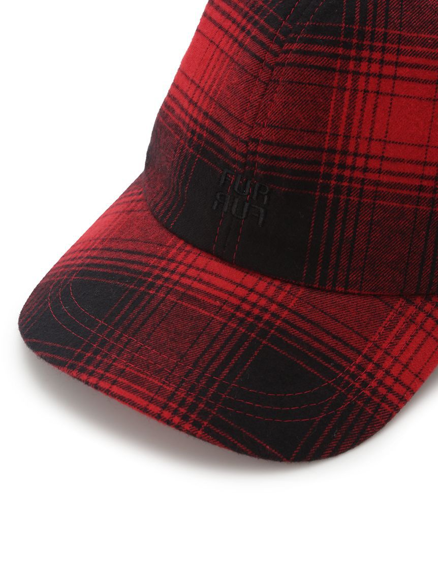 FURFUR「バックリボンチェック柄キャップ」|キャップ・キャスケット|