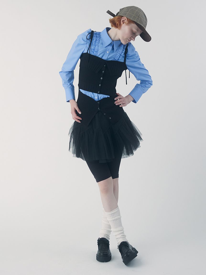 FURFUR「バックリボンチェック柄キャップ」|キャップ・キャスケット|