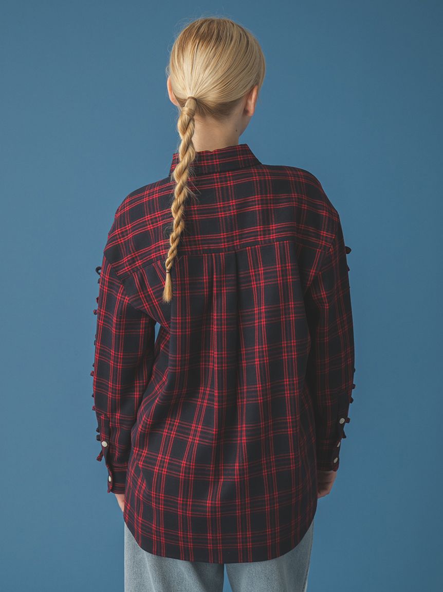 FURFUR「リボンスリーブネルシャツ」|シャツ・ブラウス|