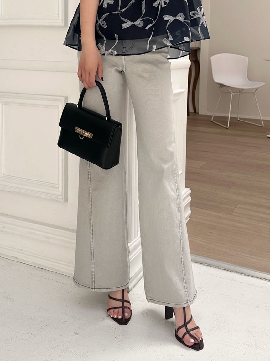 SNIDEL「【00サイズあり】Sustainableストレッチフレアデニムパンツ」|デニム|