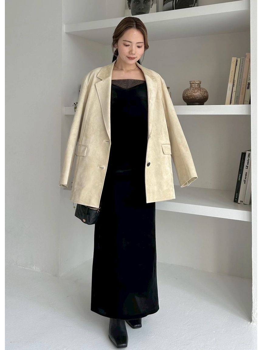 FRAY I.D「シアーベロアカーデ&キャミワンピース」|ワンピース|