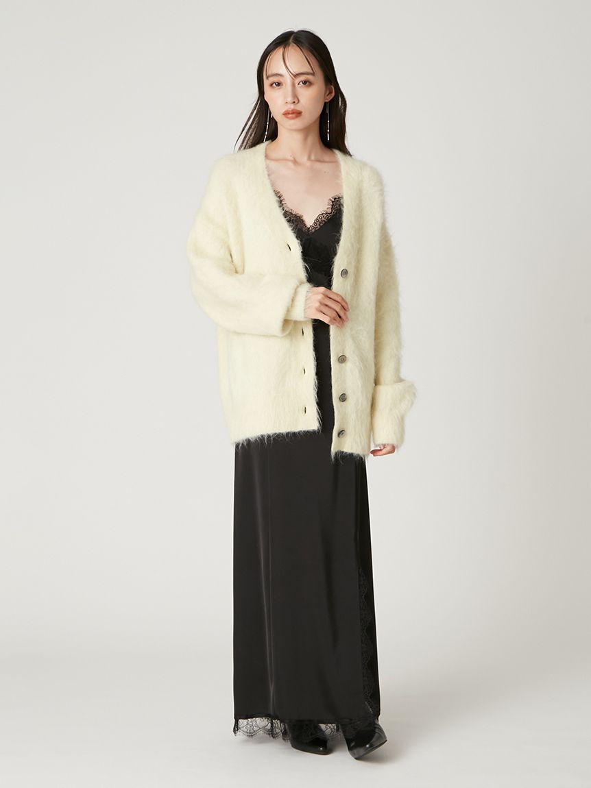 FRAY I.D「【限定カラー】レーストリムキャミワンピース」|ワンピース|