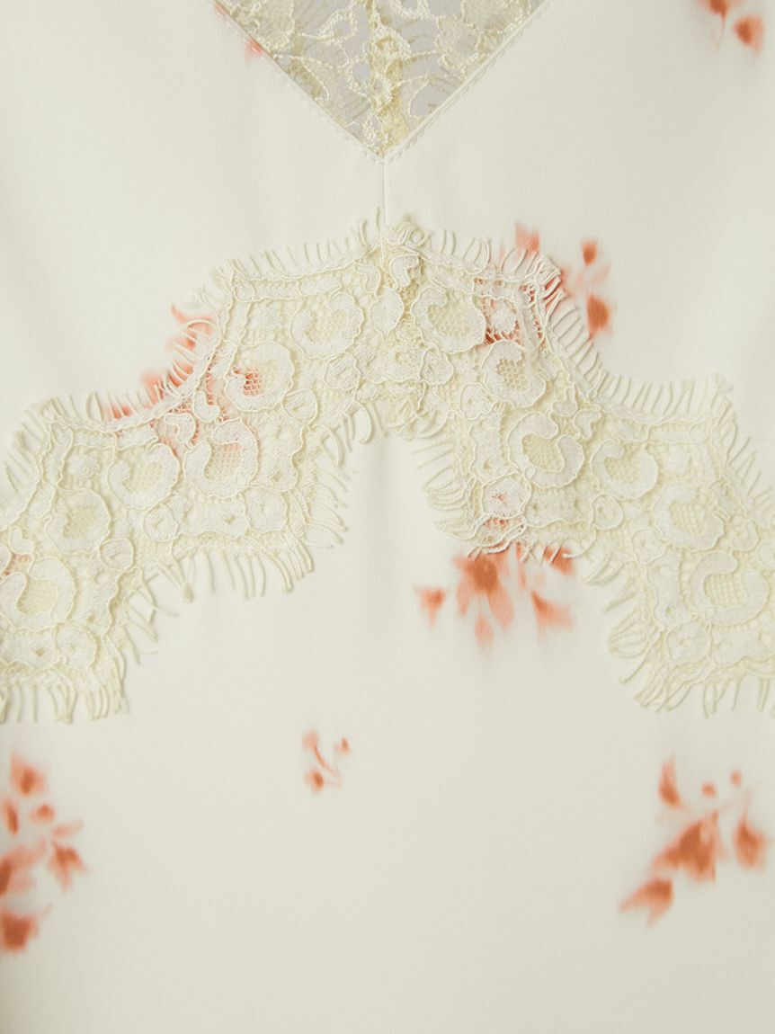 FRAY I.D「【限定カラー】レーストリムキャミワンピース」|ワンピース|