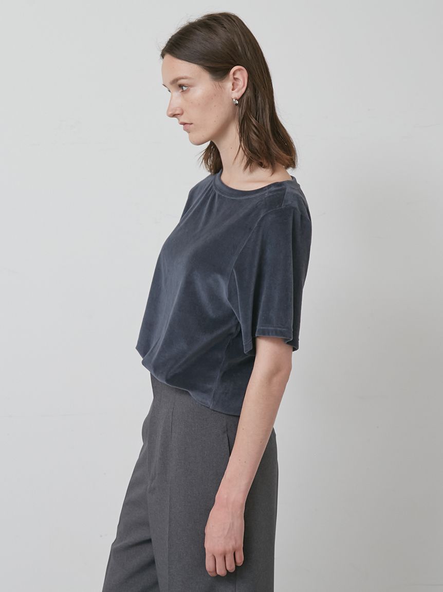 styling/「【WEB限定カラーあり】【セットアップ対応】アシンメトリーベロアトップス」|Tシャツ・カットソー|