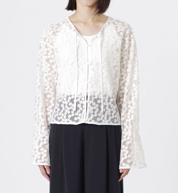  「フラワーチュールレースブラウス」|シャツ・ブラウス|