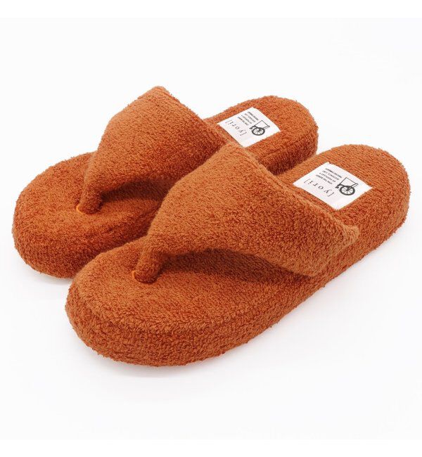 TOKYO DESIGN CHANNEL「yori パイルトングスリッパ M」|ルームシューズ|オレンジ