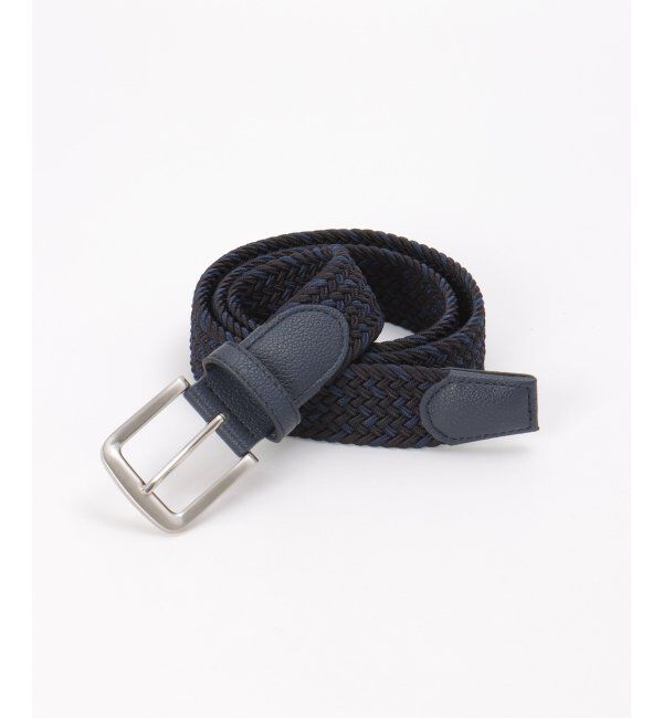 ikka「ストレッチゴムメッシュベルトMIX」|ダウンベスト・ベスト|ネイビーブルー