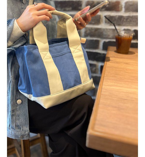 Lbc with Life「仕切りミニトートバッグ」|その他|ブルー