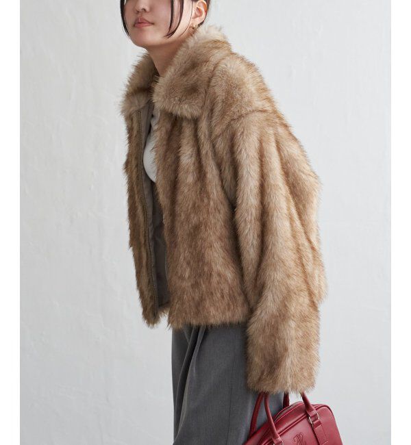 VENCE share style「シャギーファーショートコート」|ブルゾン・スタジャン|