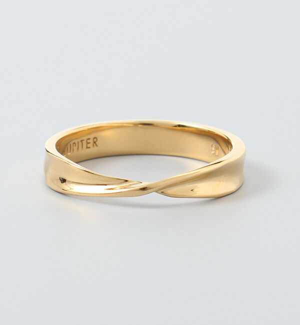 JUPITER「【SV925】リボンクロスリング/ペア/ゴールド」|リング|