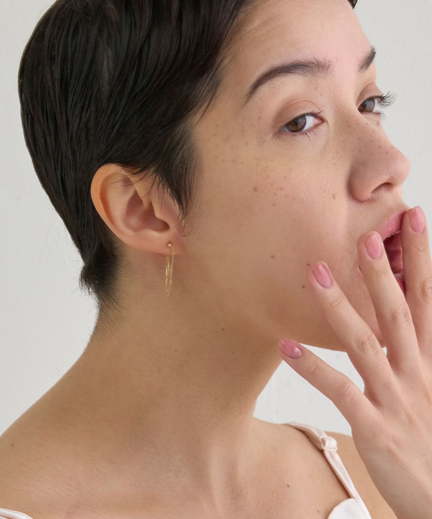 JUPITER「【K10】チェーンフープピアス」|ピアス|