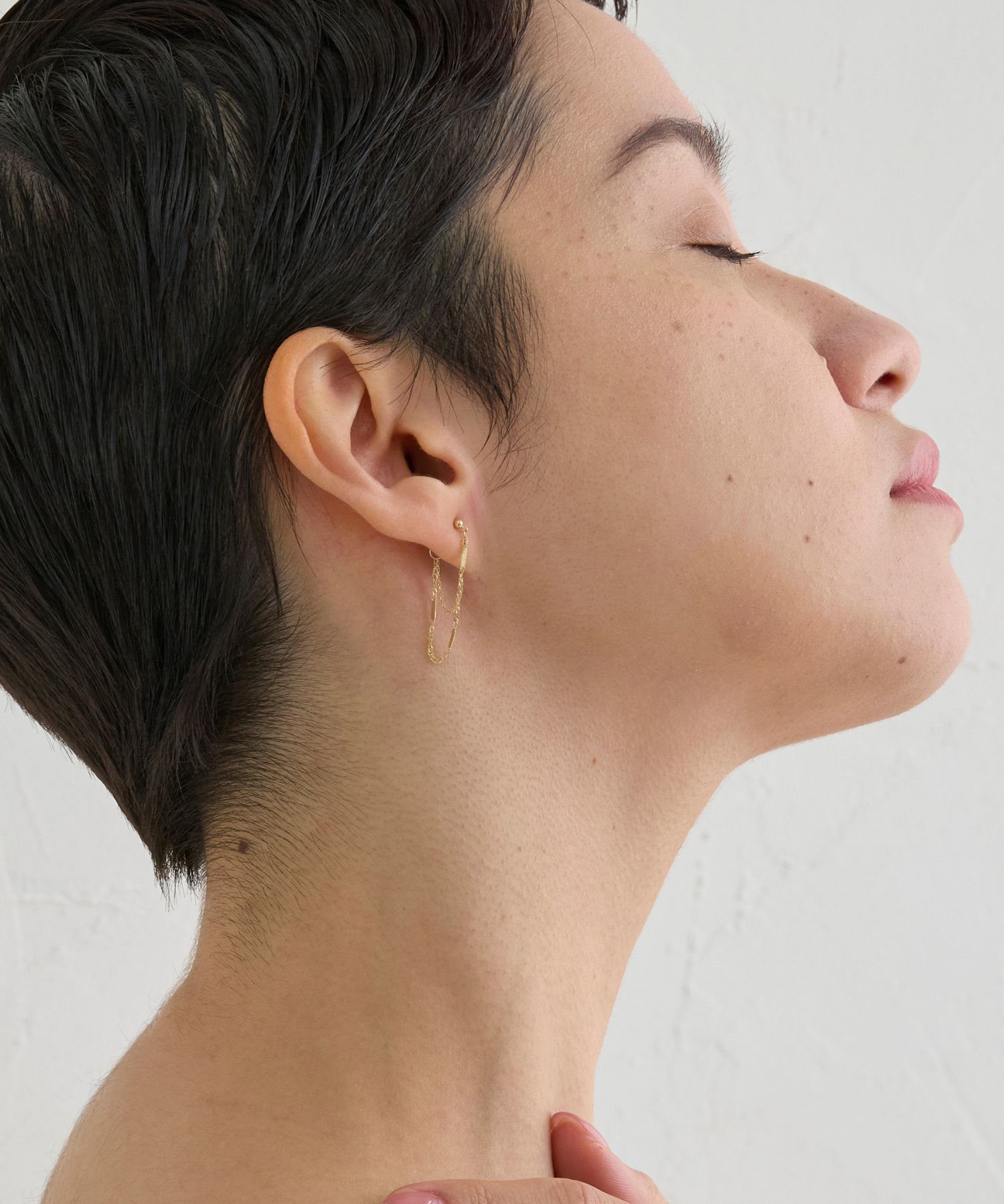 JUPITER「【K10】チェーンフープピアス」|ピアス|