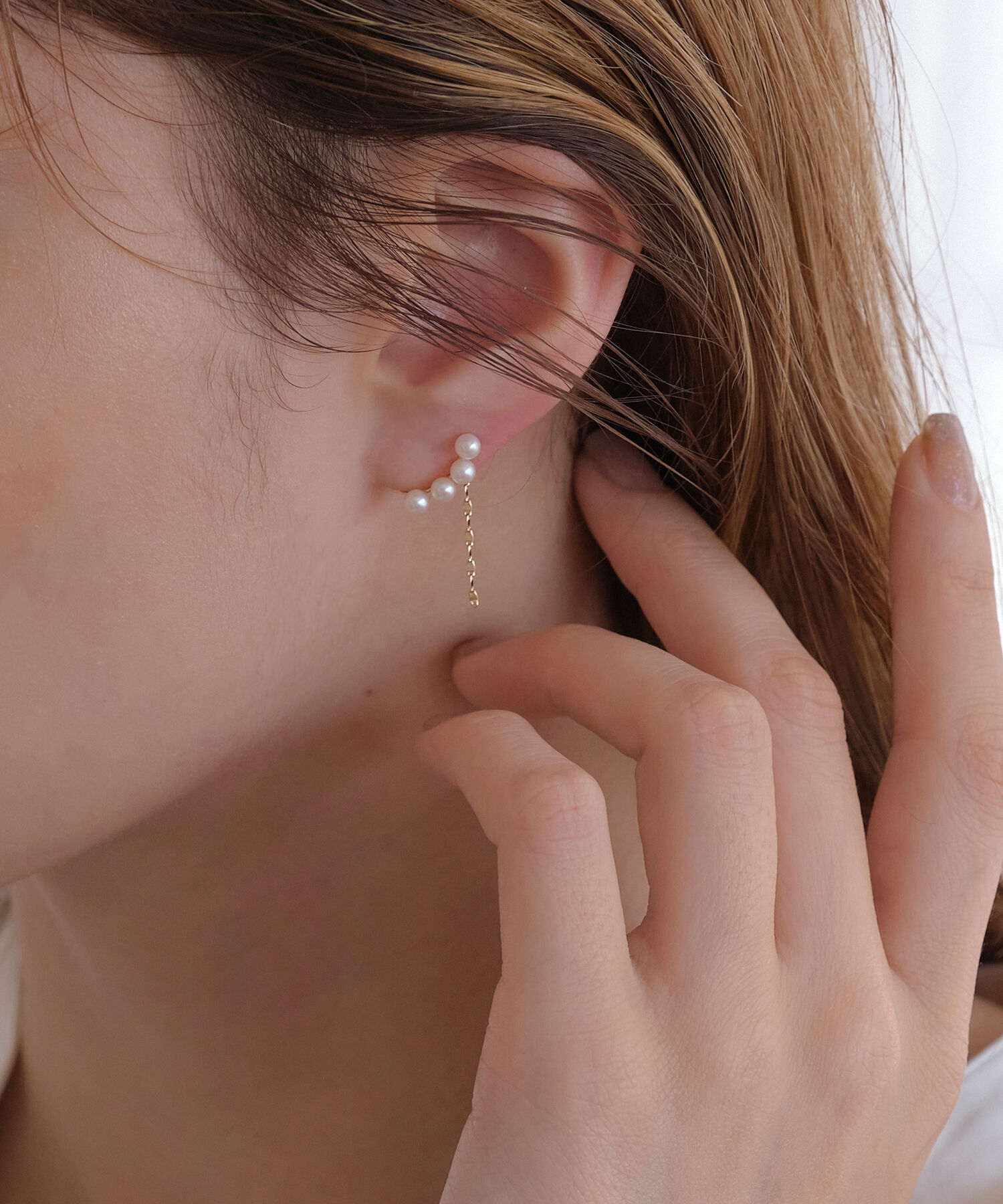 JUPITER「【K10】淡水パールイヤリング」|イヤリング|