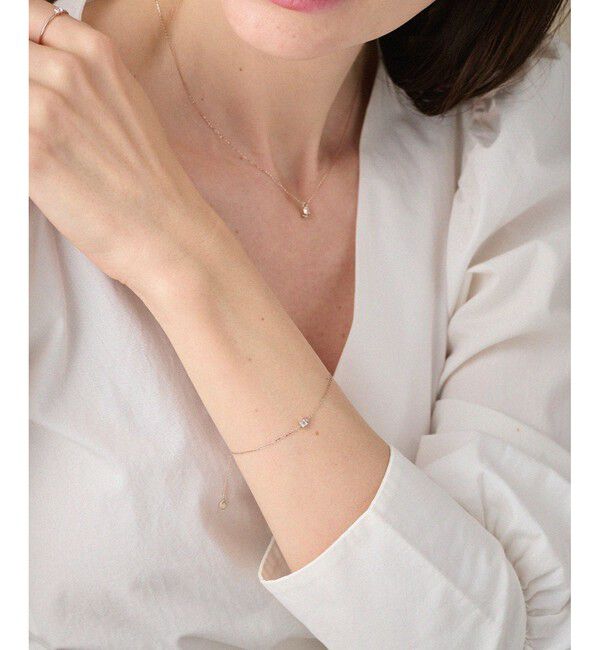 ete「K10MPG ミストピンク ホワイトトパーズ/ブラウンダイヤモンド ブレスレット」|ブレスレット・バングル|