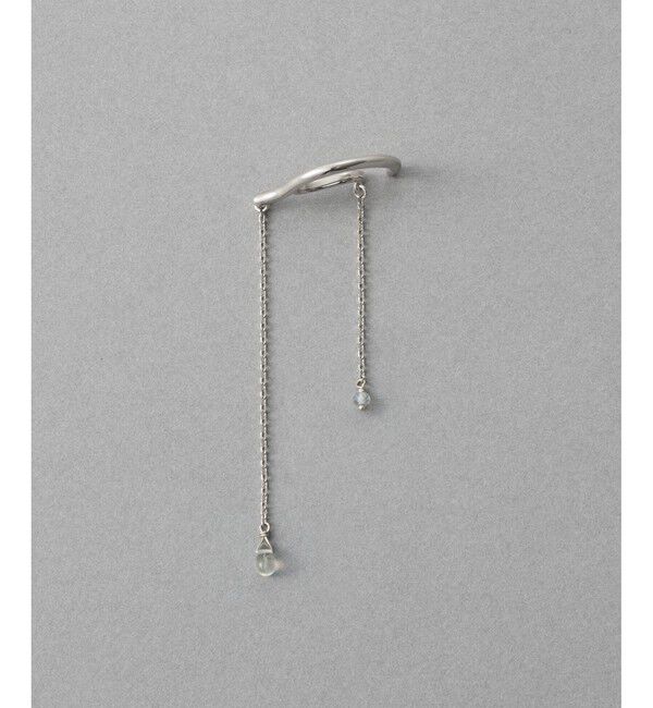 ete「【先行予約】[アシンメトリー] ナチュラルストーン イヤーカフ」|イヤーカフ|プラチナム