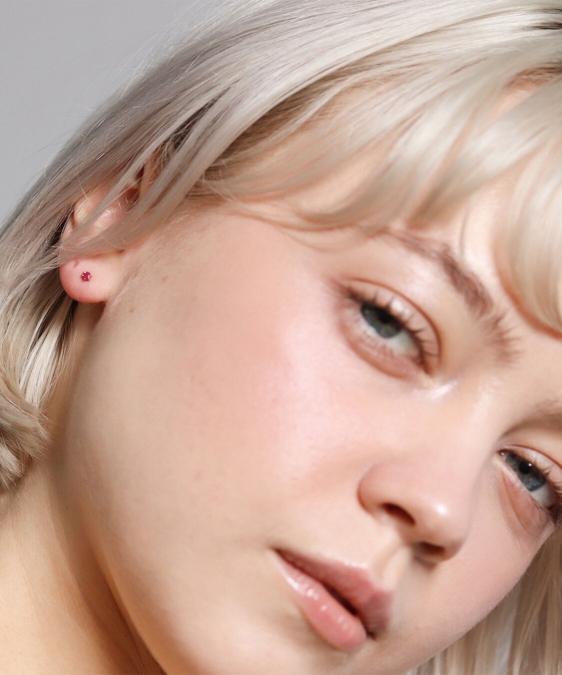  「誕生石 一粒ピアス | K18 」|ピアス|