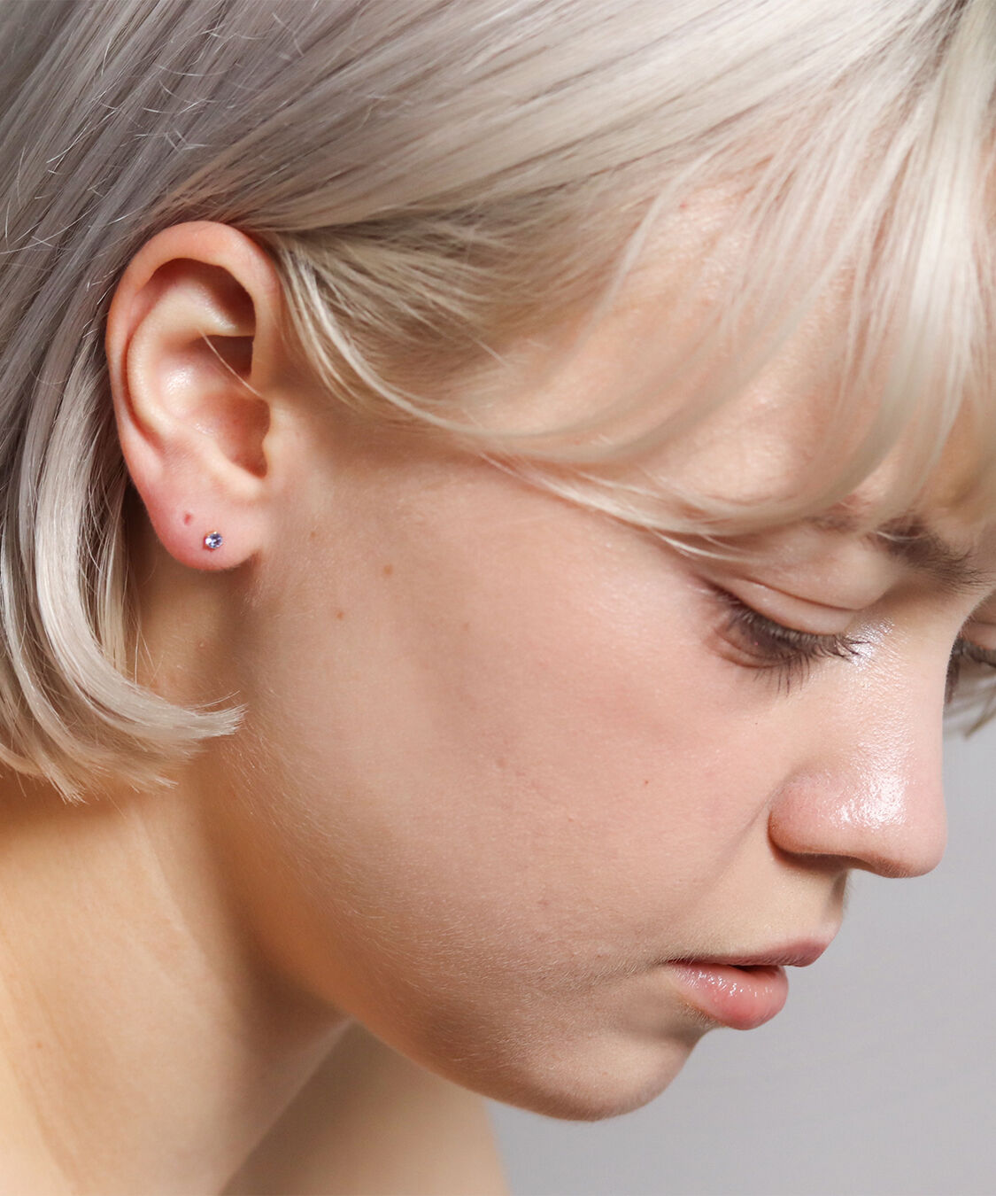  「誕生石 一粒ピアス | K18 」|ピアス|