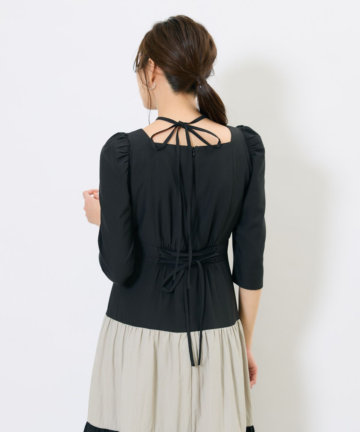 アンドクチュール「アシメラッフルティアードワンピース」|ワンピース|