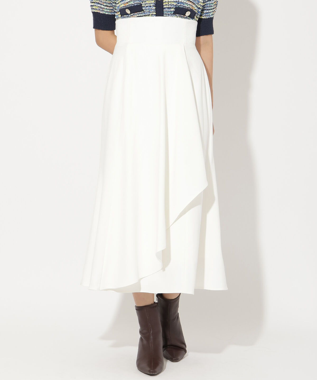 アンドクチュール「サイドリブラッフルマーメイドスカート」|フレア|