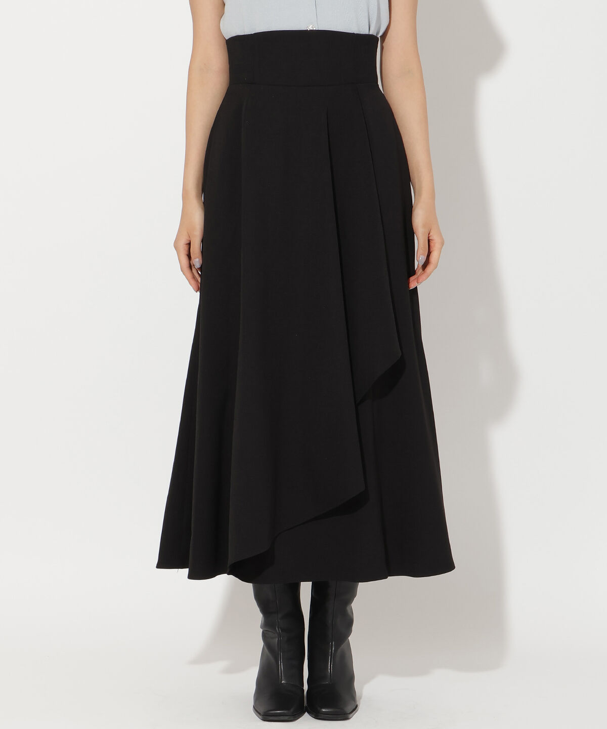 アンドクチュール「サイドリブラッフルマーメイドスカート」|フレア|