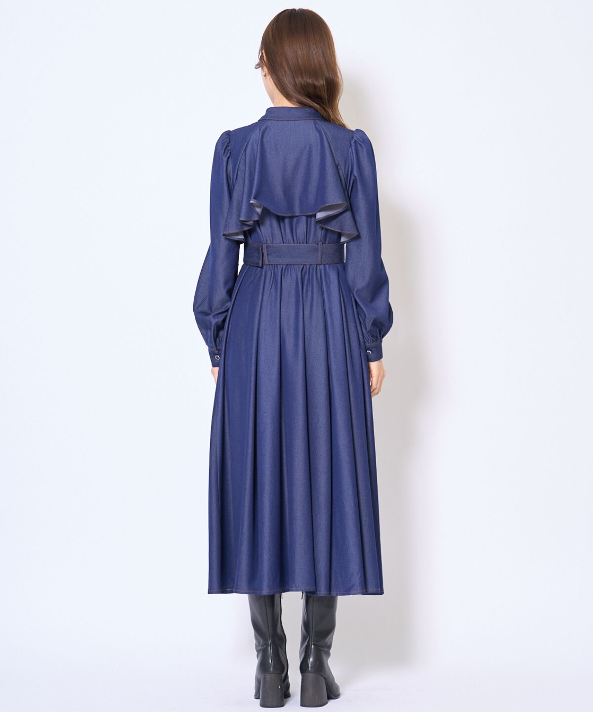 アンドクチュール「フリルケープシャツワンピース」|ワンピース|