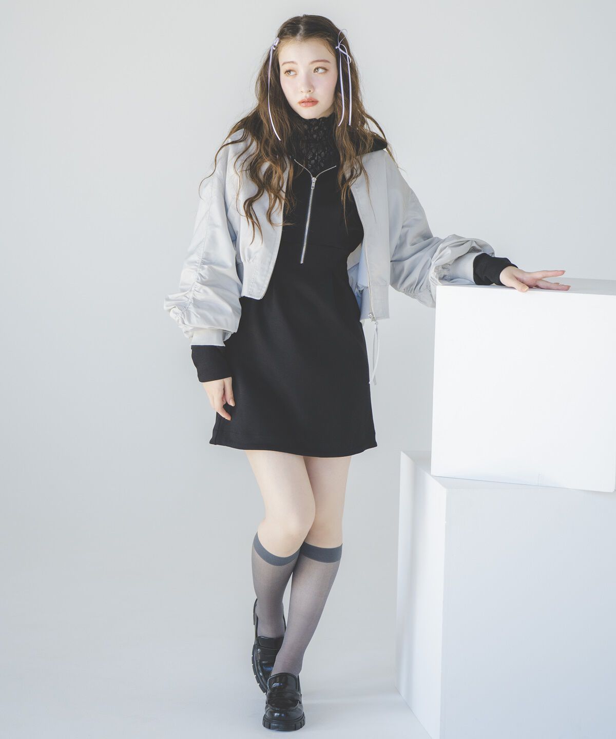 REDYAZEL「袖ギャザーMA-1」|ブルゾン・スタジャン|