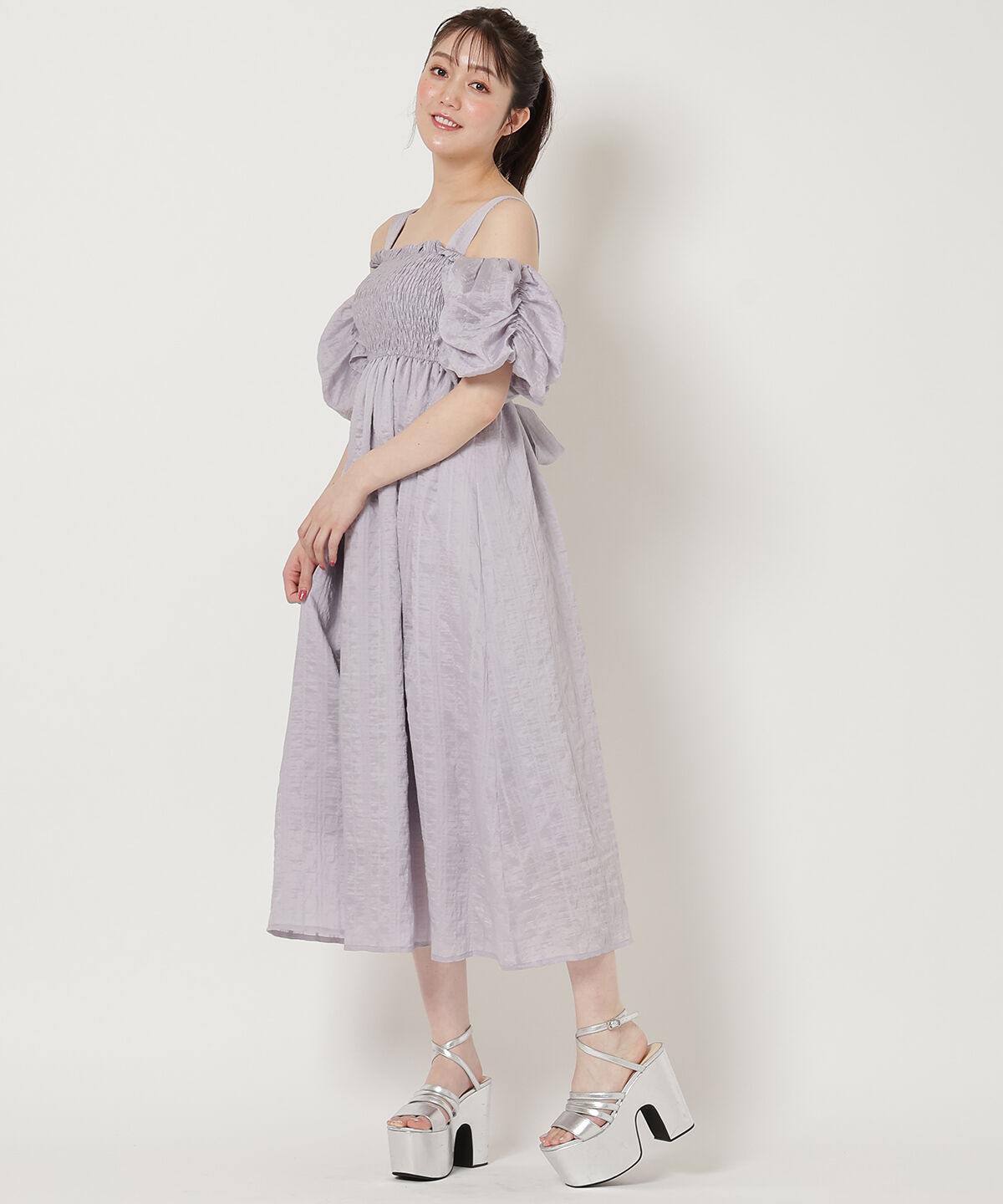 REDYAZEL「シャーリングフレアワンピース」|ワンピース|