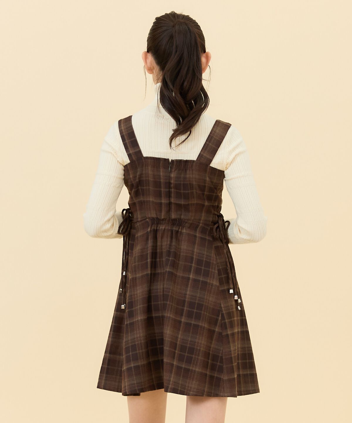 REDYAZEL「チェックサイドダブルリボンワンピース」|ワンピース|