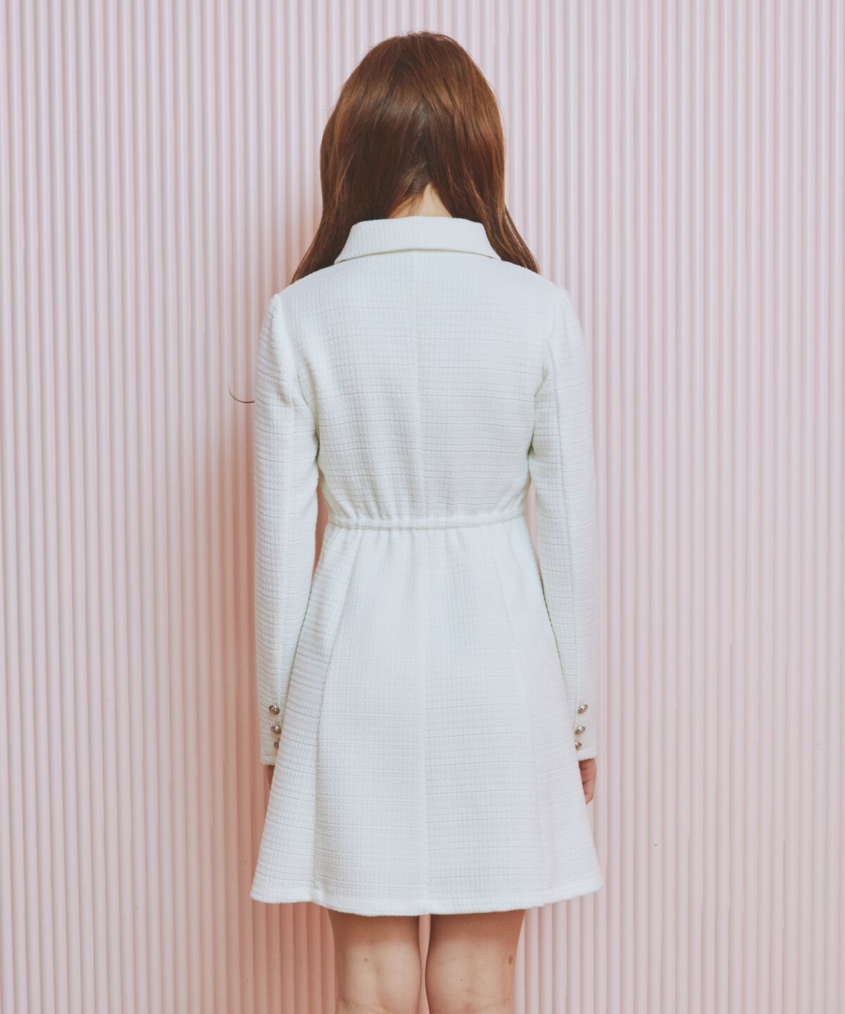 REDYAZEL「ファンシーツイードミニシャツワンピース」|ワンピース|