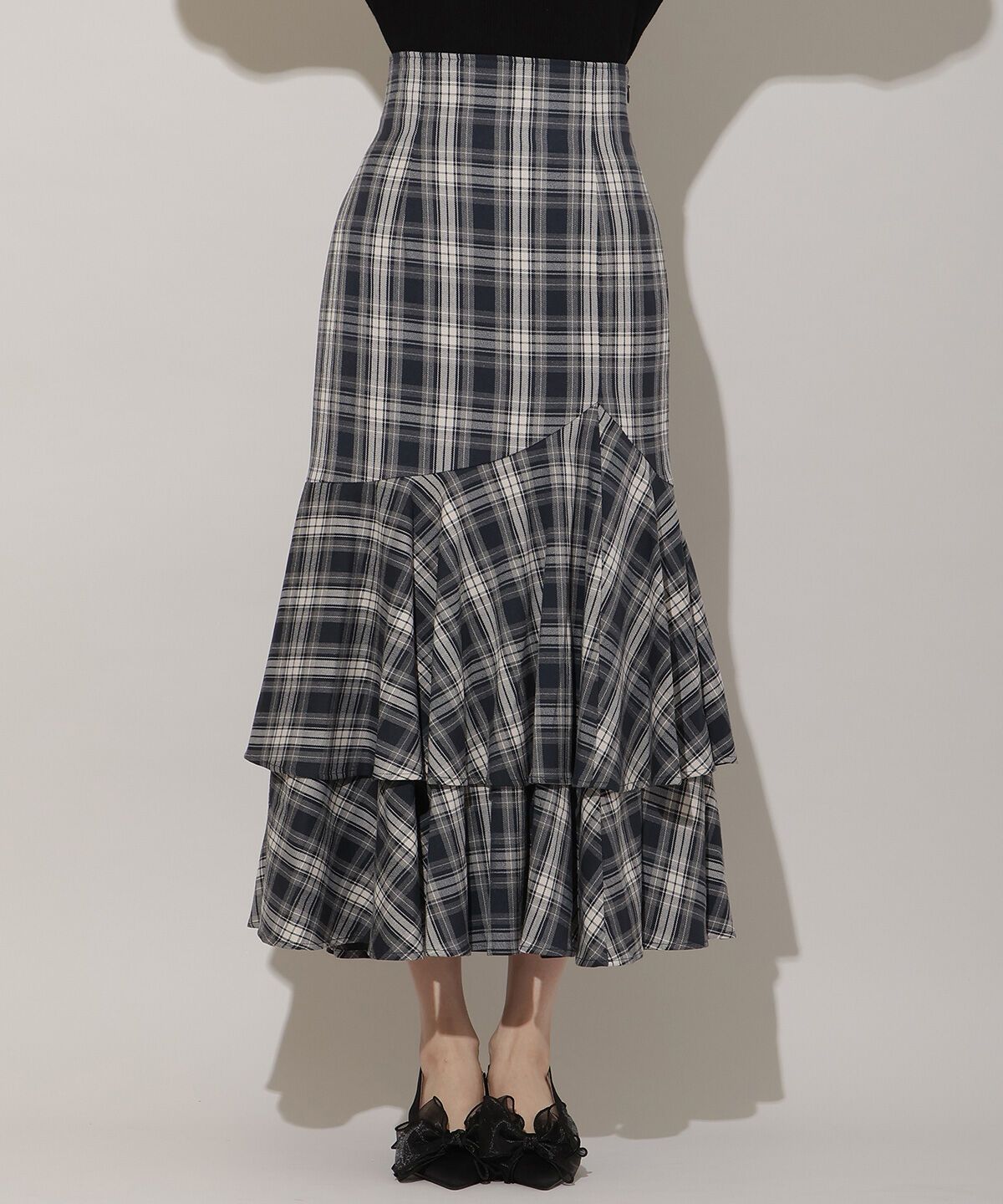 WILLSELECTION「ボリュームヘムティアードスカート」|フレア|