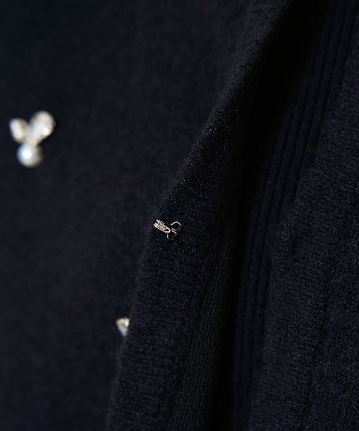 WILLSELECTION「ノーカラービジューニットジャケット」|カーディガン|