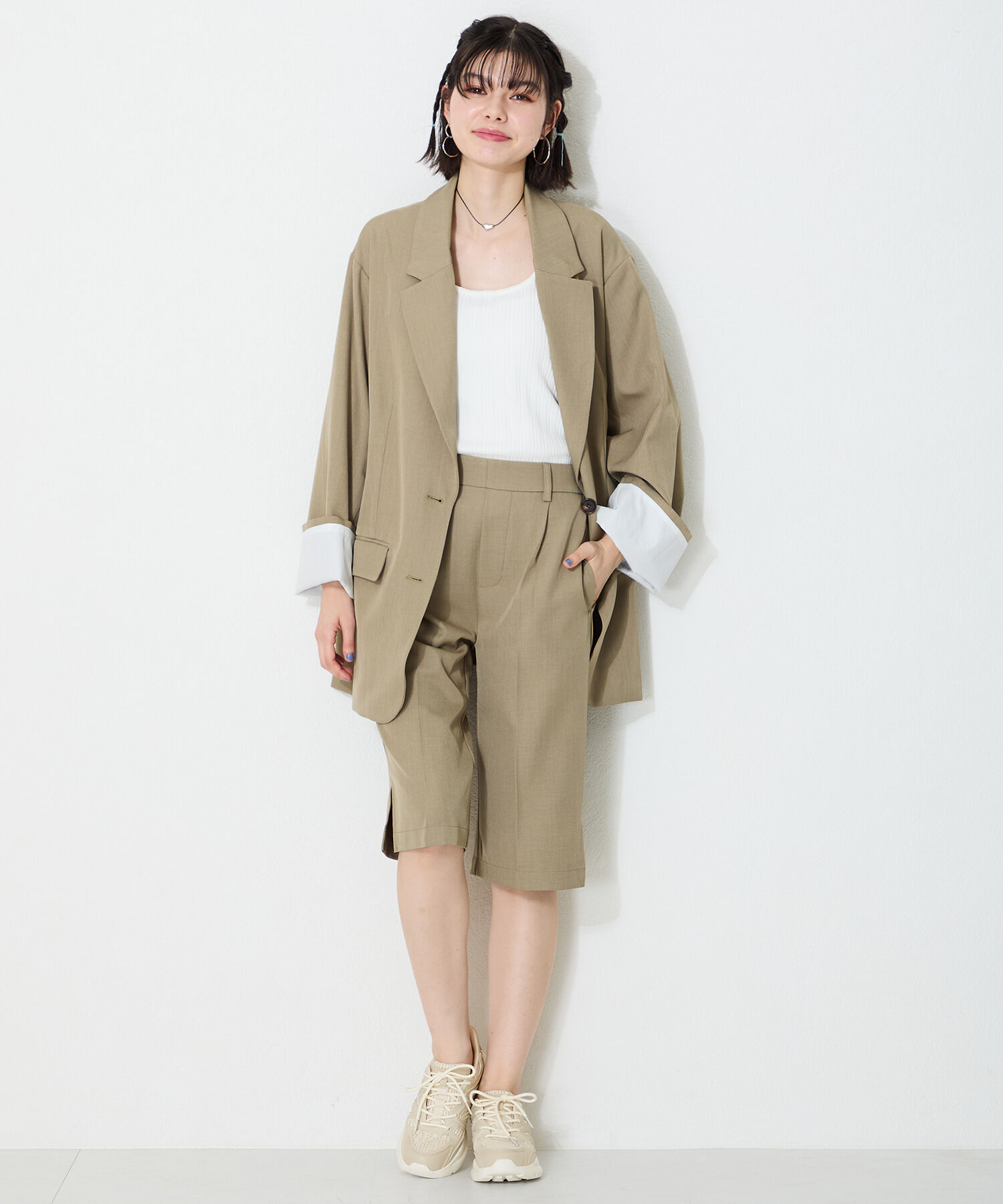 ORiental TRaffic「●2025春夏新作●ラバーパーツ&times;ラメ織りレーススニーカー/OT3760」|スニーカー|